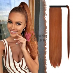 Extensie de par coada cu clema si arici dreapta de 55 cm cod SI6630 Castaniu Deschis